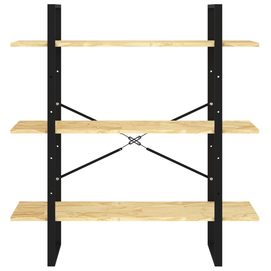 Boekenkast Met 3 Schappen Massief Grenenhout Naturel 100 x 30 x 105 cm solid pine wood