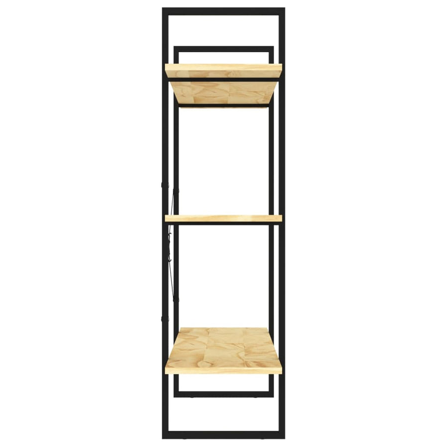 Boekenkast Met 3 Schappen Massief Grenenhout Naturel 100 x 30 x 105 cm solid pine wood