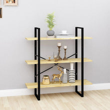 Boekenkast Met 3 Schappen Massief Grenenhout Naturel 100 x 30 x 105 cm solid pine wood