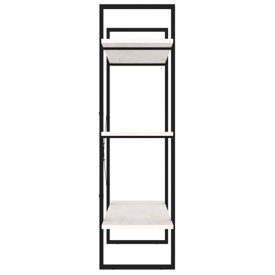 Boekenkast met 3 schappen 100x30x105 cm massief grenenhout wit 100 x 30 x 105 cm solid pine wood