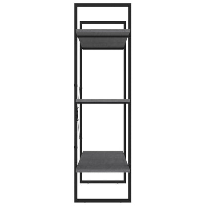 Boekenkast met 3 schappen 100x30x105 cm grenenhout grijs 100 x 30 x 105 cm solid pine wood