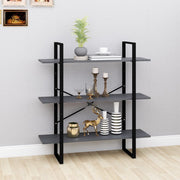 Boekenkast 100x30x105 cm massief grenenhout grijs