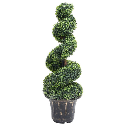 Kunstplant Met Pot Buxus Spiraal 117 Cm Groen