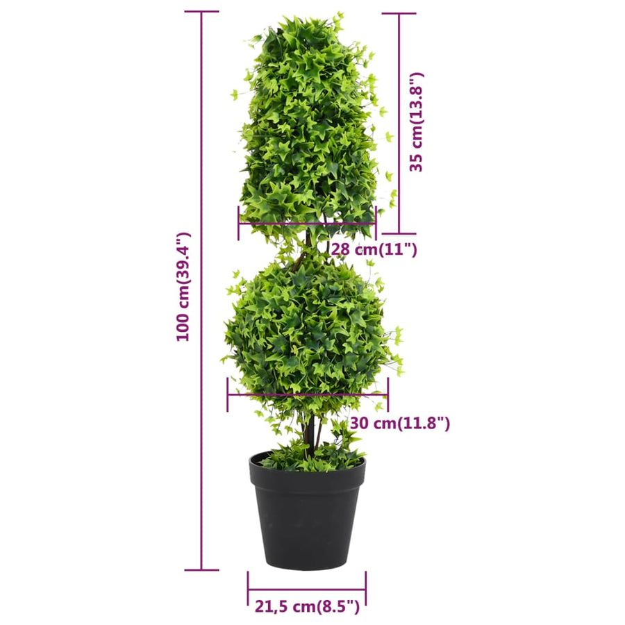 Kunstplant Met Pot Buxus 00 Cm Groen 21.5 x 100 cm