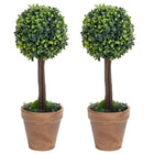 Kunstplanten buxus bolvorm 33 cm groen 2 stuks