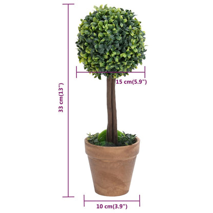 Kunstplanten Met Pot Buxus Bolvorming 33 Cm Groen 10 x 33 cm