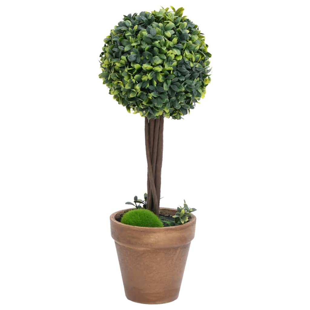 Kunstplanten Met Pot 2 St Buxus Bolvorming 56 Cm Groen 14.5 x 56 cm