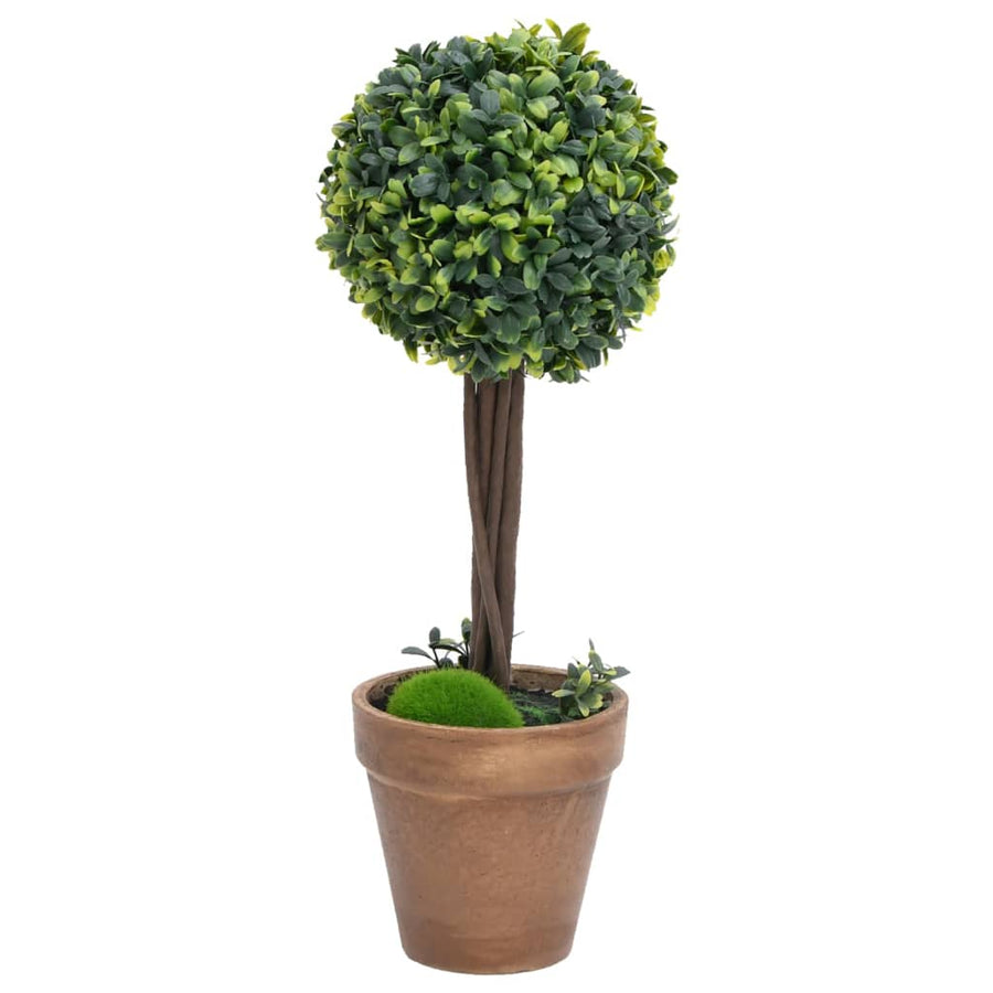Kunstplanten Met Pot 2 St Buxus Bolvorming 56 Cm Groen 14.5 x 56 cm