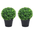 Kunstplanten buxus bol 2 stuks 27 cm groen