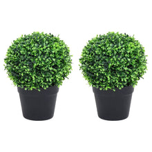 Kunstplanten Met Pot 2 St Buxus Bolvorming 27 Cm Groen 19 x 27 cm