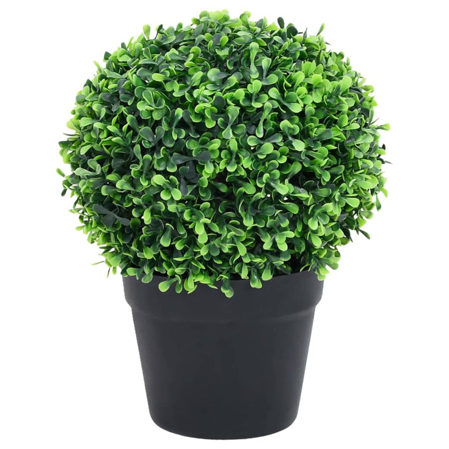 Kunstplanten Met Pot 2 St Buxus Bolvorming 27 Cm Groen 19 x 27 cm