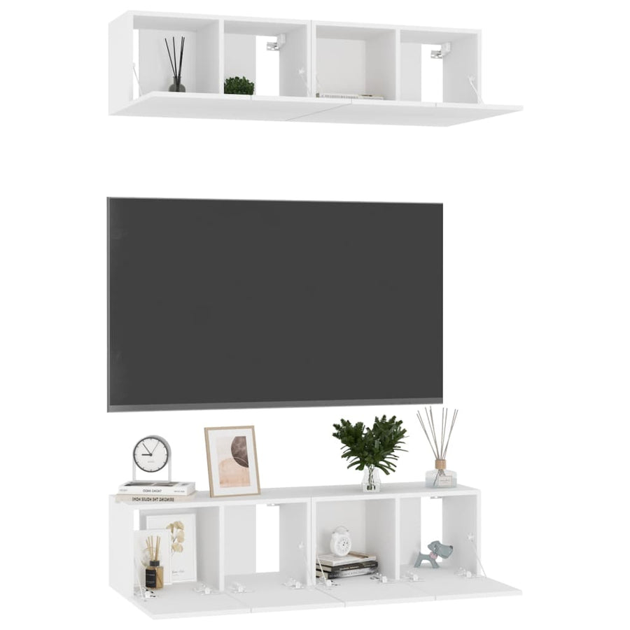 Tv-Meubelen 60X30X30 Cm Bewerkt Hout 60 cm Wit