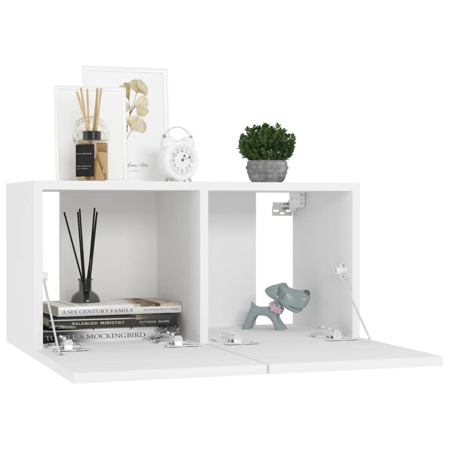 Tv-Meubelen 60X30X30 Cm Bewerkt Hout 60 cm Wit