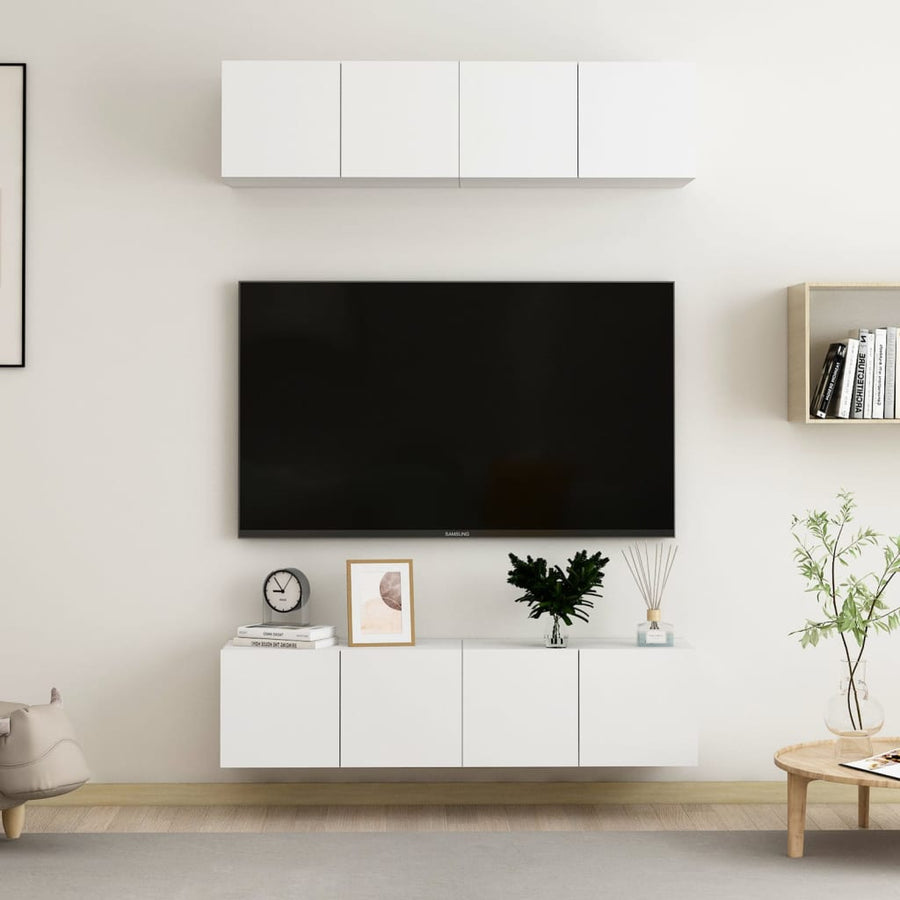 Tv-Meubelen 60X30X30 Cm Bewerkt Hout 60 cm Wit