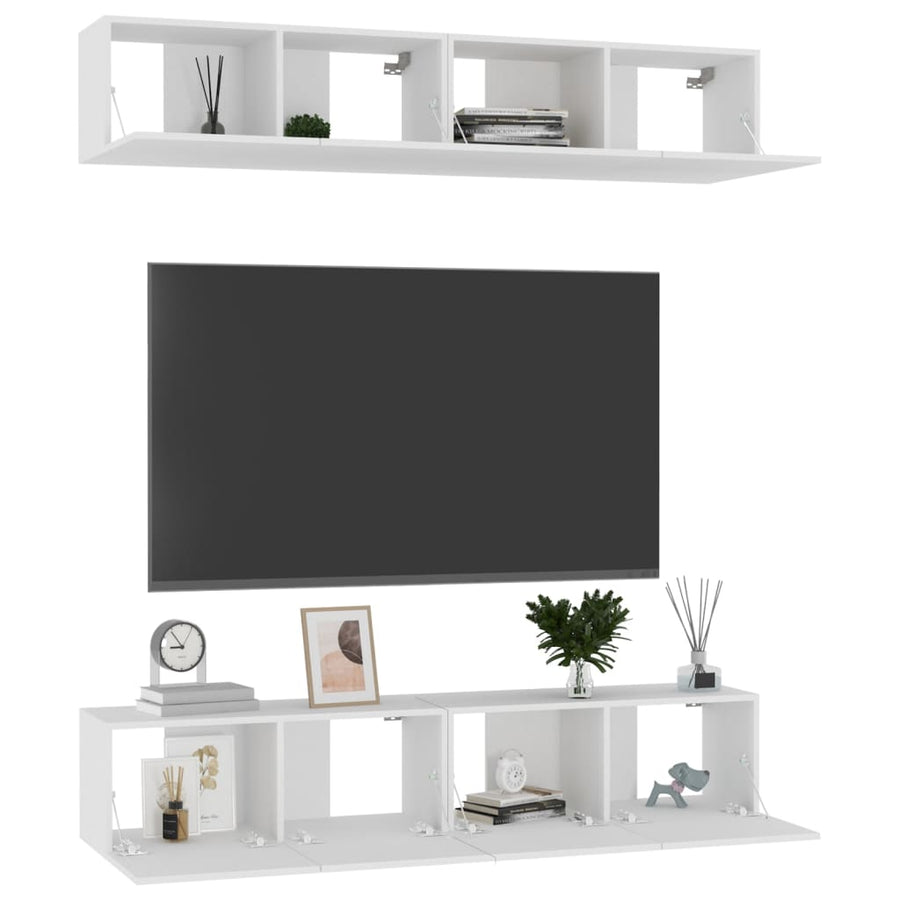 Tv-Meubelen Bewerkt Hout 80 x 30 x 30 cm Wit
