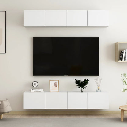 Tv-Meubelen Bewerkt Hout 80 x 30 x 30 cm Wit