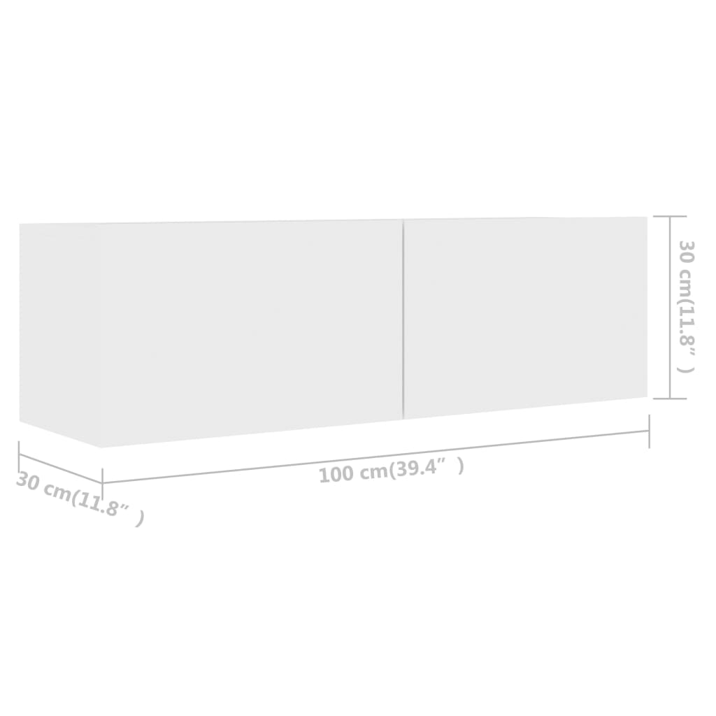 Tv-Meubelen Spaanplaat 100 x 30 x 30 cm Wit