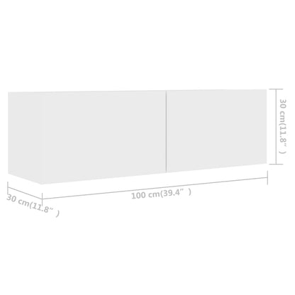 Tv-Meubelen Spaanplaat 100 x 30 x 30 cm Wit