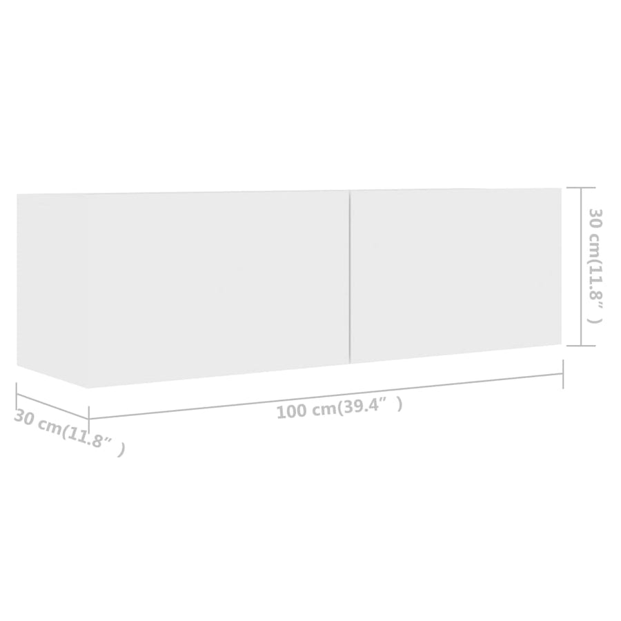 Tv-Meubelen Spaanplaat 100 x 30 x 30 cm Wit