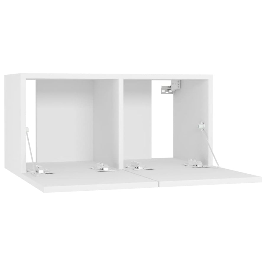 5-Delige Tv-Meubelset Bewerkt Hout 60 x 30 x 30 cm (3 pcs) Wit