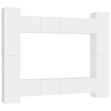 8-Delige Tv-Meubelset Spaanplaat 80 x 30 x 30 cm Wit