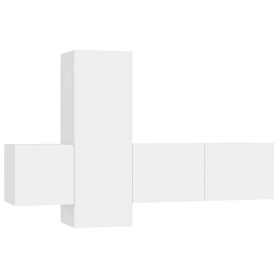 3-Delige Tv-Meubelset Spaanplaat 80 x 30 x 30 cm Wit