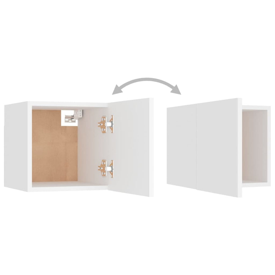 3-Delige Tv-Meubelset Spaanplaat 80 x 30 x 30 cm Wit