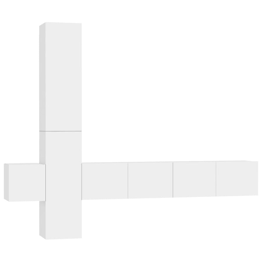 5-Delige Tv-Meubelset Spaanplaat 80 x 30 x 30 cm (2 pcs) Wit