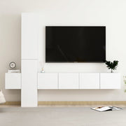 Tv-meubelset 5-delig spaanplaat wit