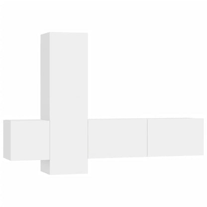 3-Delige Tv-Meubelset Spaanplaat 100 x 30 x 30 cm Wit