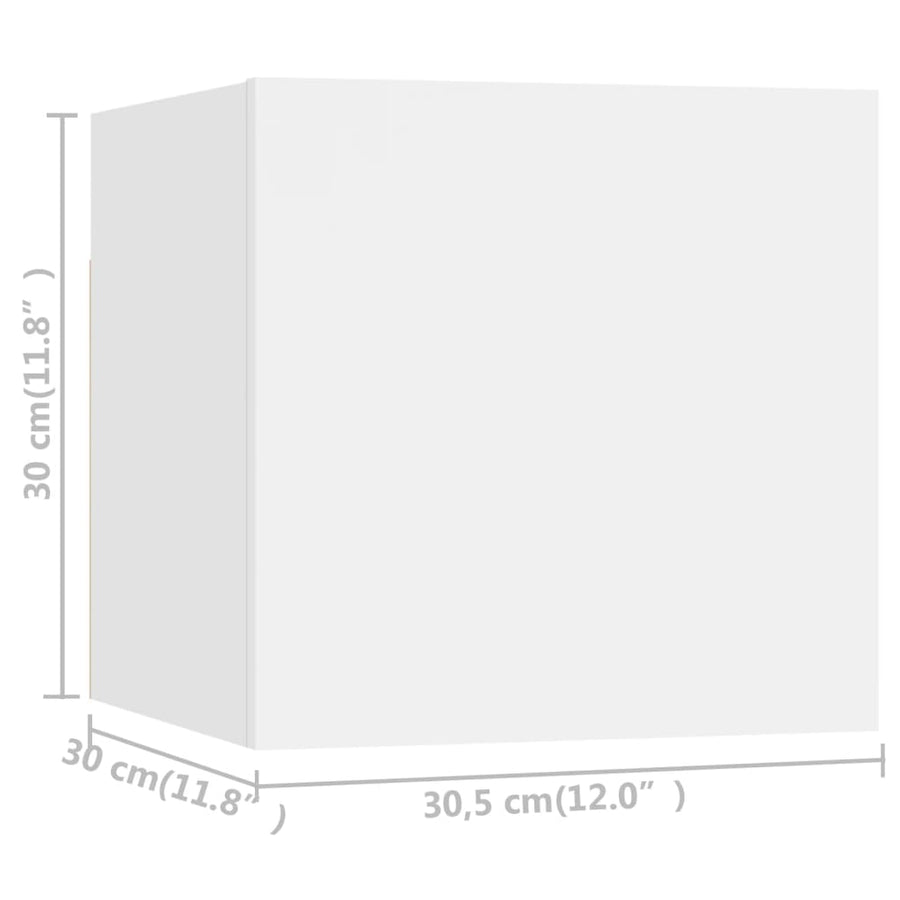 3-Delige Tv-Meubelset Spaanplaat 100 x 30 x 30 cm Wit