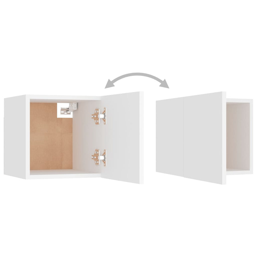3-Delige Tv-Meubelset Spaanplaat 100 x 30 x 30 cm Wit