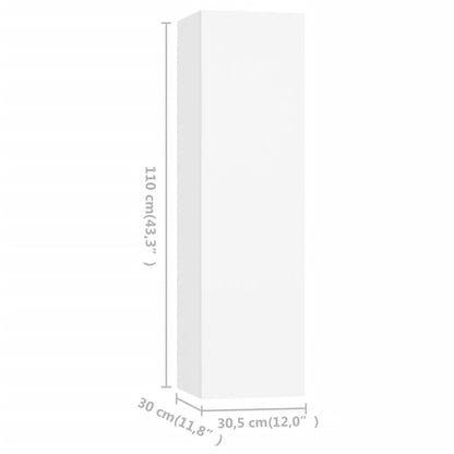 3-Delige Tv-Meubelset Spaanplaat 100 x 30 x 30 cm Wit