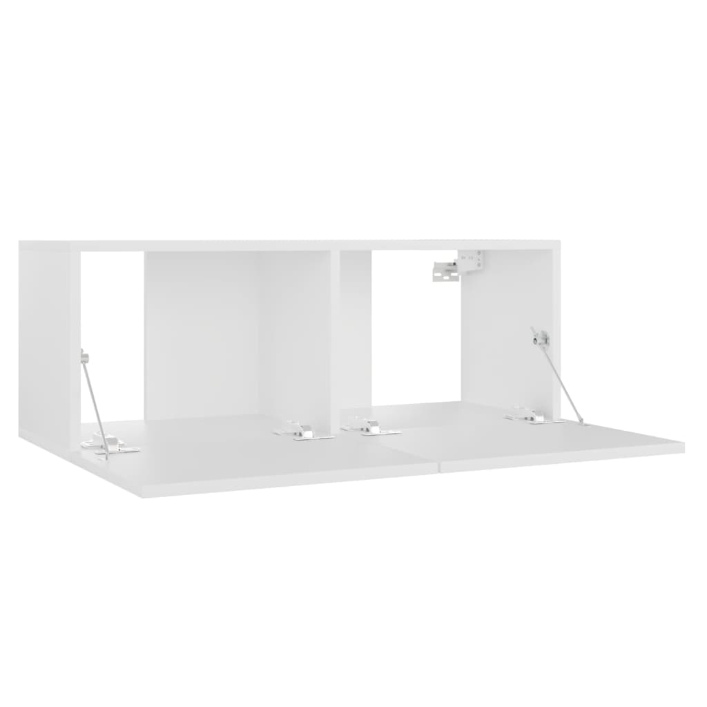 3-delige Tv-meubelset spaanplaat wit 80 x 30 x 30 cm Wit