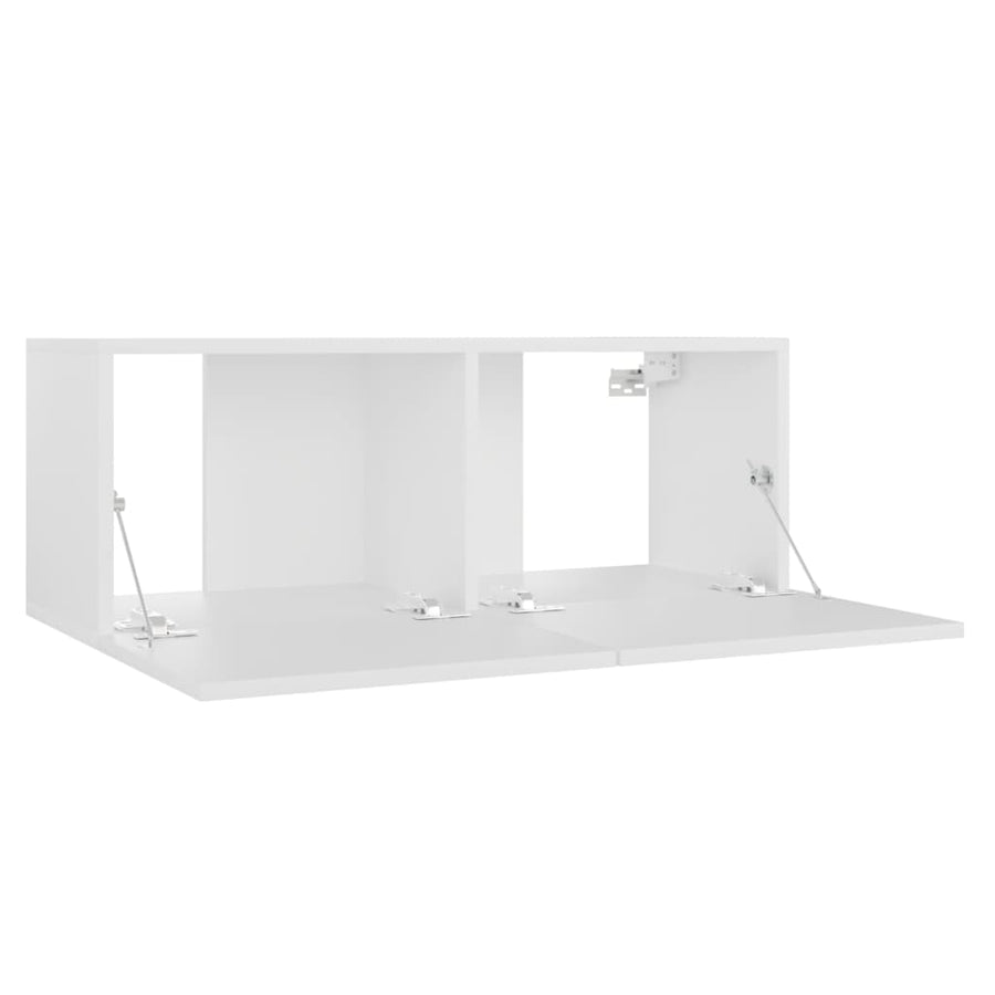 3-delige Tv-meubelset spaanplaat wit 80 x 30 x 30 cm Wit