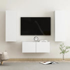 3-Piece TV Cabinet Set Engineered Wood White