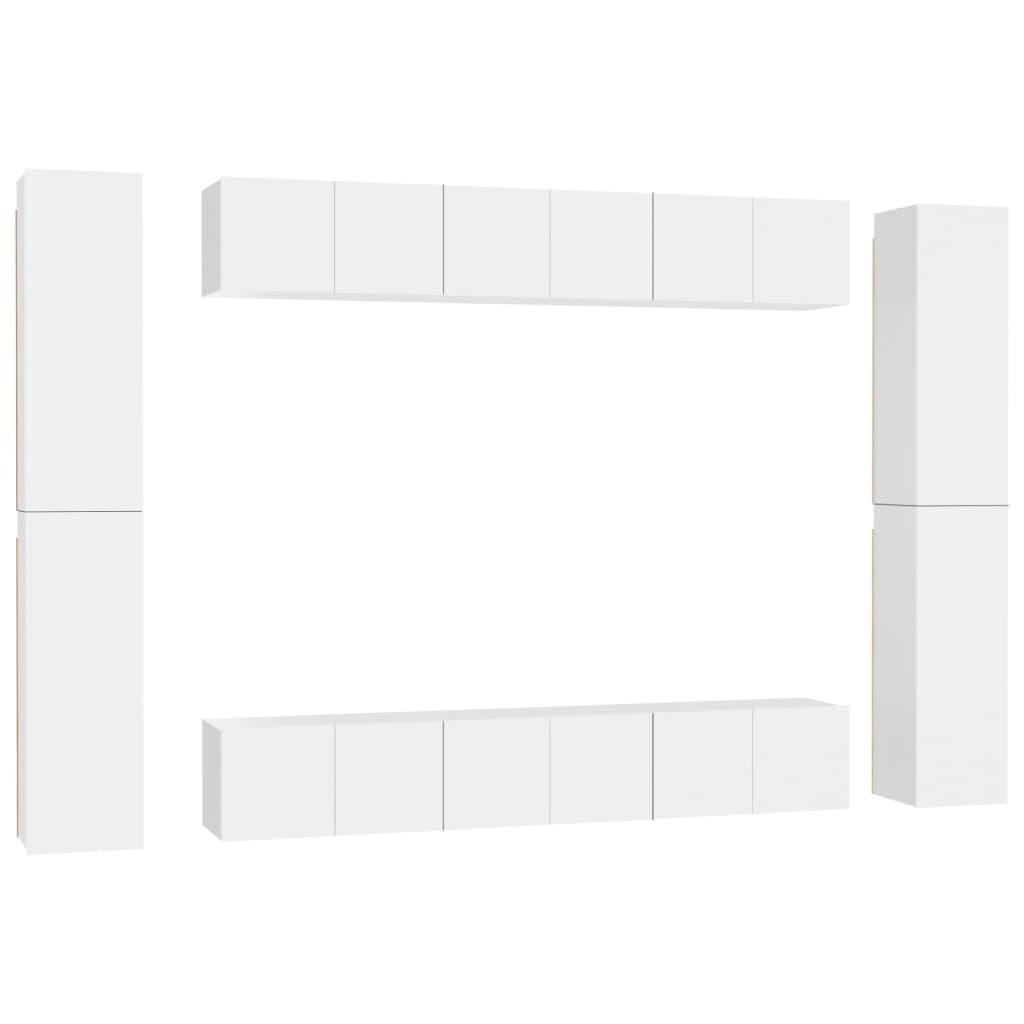 -Delige Tv-Meubelset Spaanplaat 10 60 x 30 x 30 cm Wit