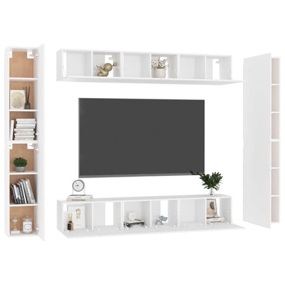 -Delige Tv-Meubelset Spaanplaat 10 60 x 30 x 30 cm Wit