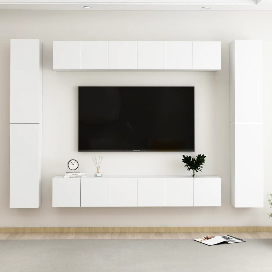 -Delige Tv-Meubelset Spaanplaat 10 60 x 30 x 30 cm Wit