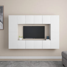 8-Delige Tv-Meubelset Bewerkt Hout 1 60 cm Wit