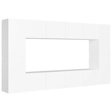 8-Delige Tv-Meubelset Spaanplaat 80 x 30 x 30 cm Wit