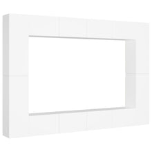 8-Delige Tv-Meubelset Spaanplaat 100 x 30 x 30 cm Wit
