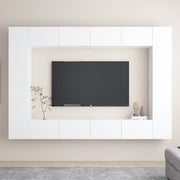 Tv-meubelset 8-delig spaanplaat 100 cm wit