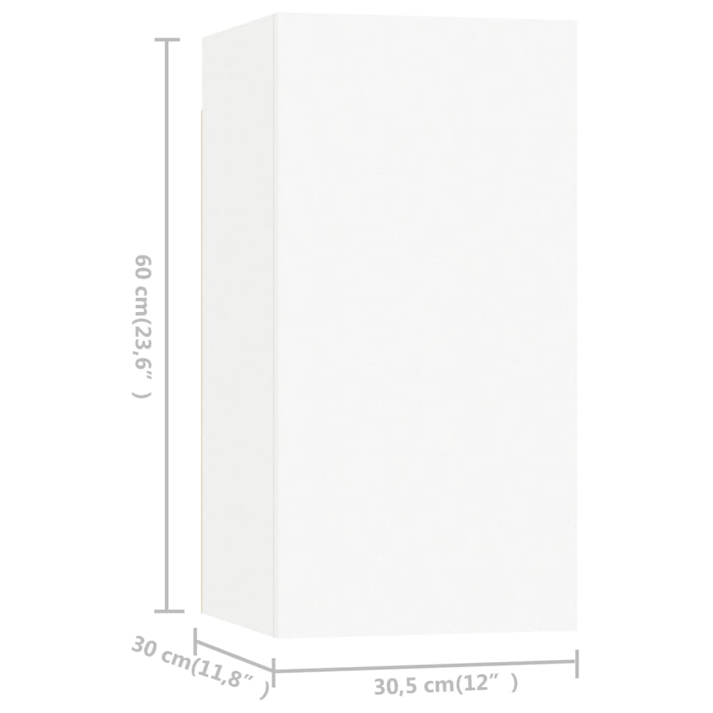 7-Delige Tv-Meubelset Spaanplaat 80 x 30 x 30 cm Wit
