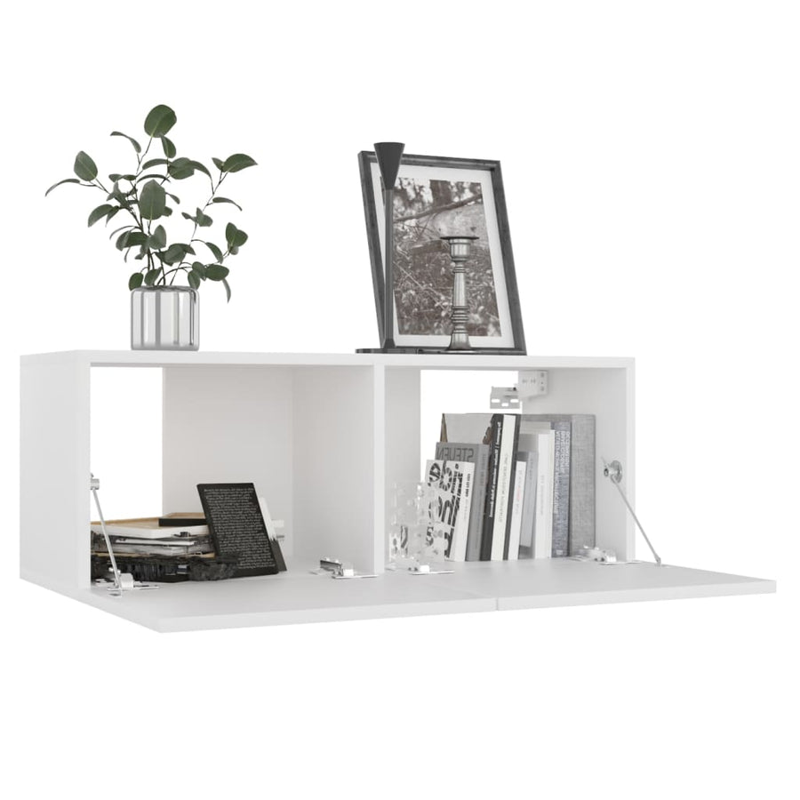 7-Delige Tv-Meubelset Spaanplaat 80 x 30 x 30 cm Wit