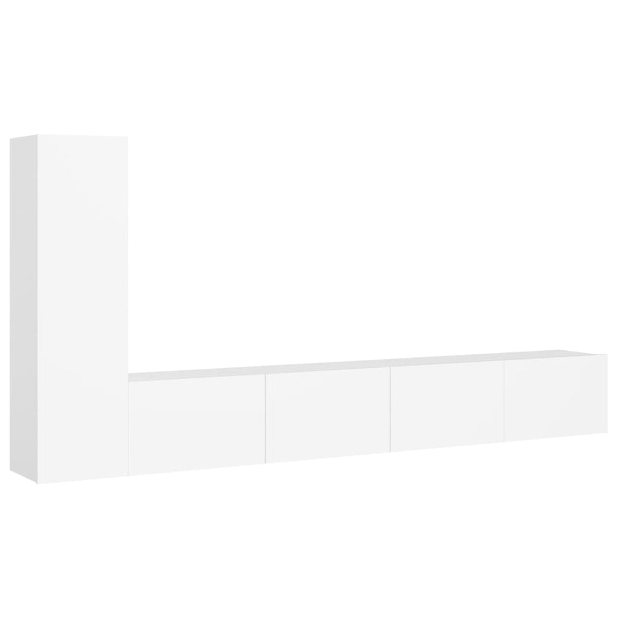 3-Delige Tv-Meubelset Spaanplaat 100 x 30 x 30 cm Wit