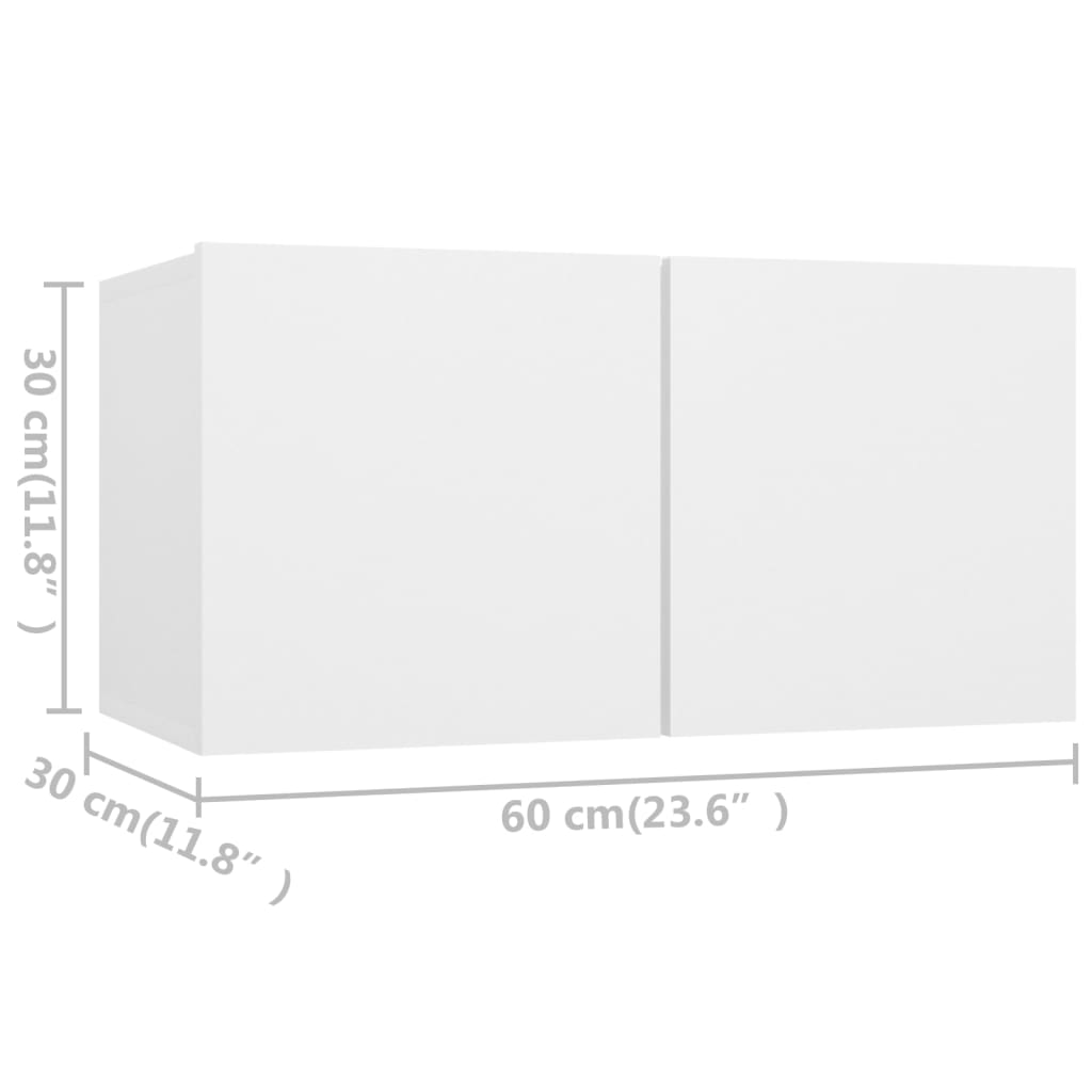 4-Delige Tv-Meubelset Bewerkt Hout 110 cm