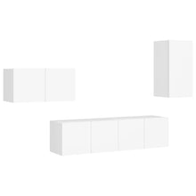 4-Delige Tv-Meubelset Spaanplaat 30.5 x 30 x 60 cm Wit