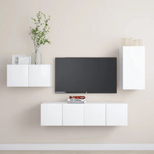 4-Delige Tv-Meubelset Spaanplaat 30.5 x 30 x 60 cm Wit