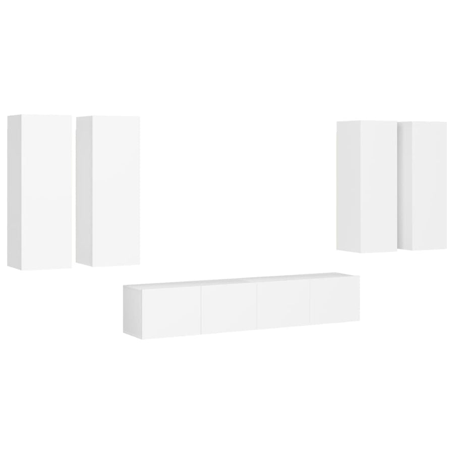 -Delige Tv-Meubelset Spaanplaat 30.5 x 30 x 90 cm Wit
